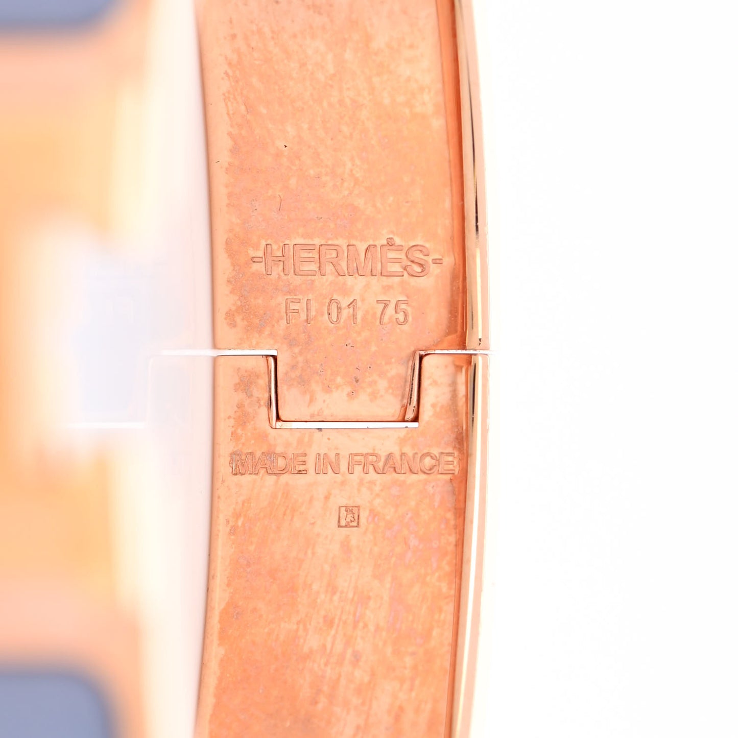 Enamel Narrow Clic Clac H Bracelet PM Gris Orage