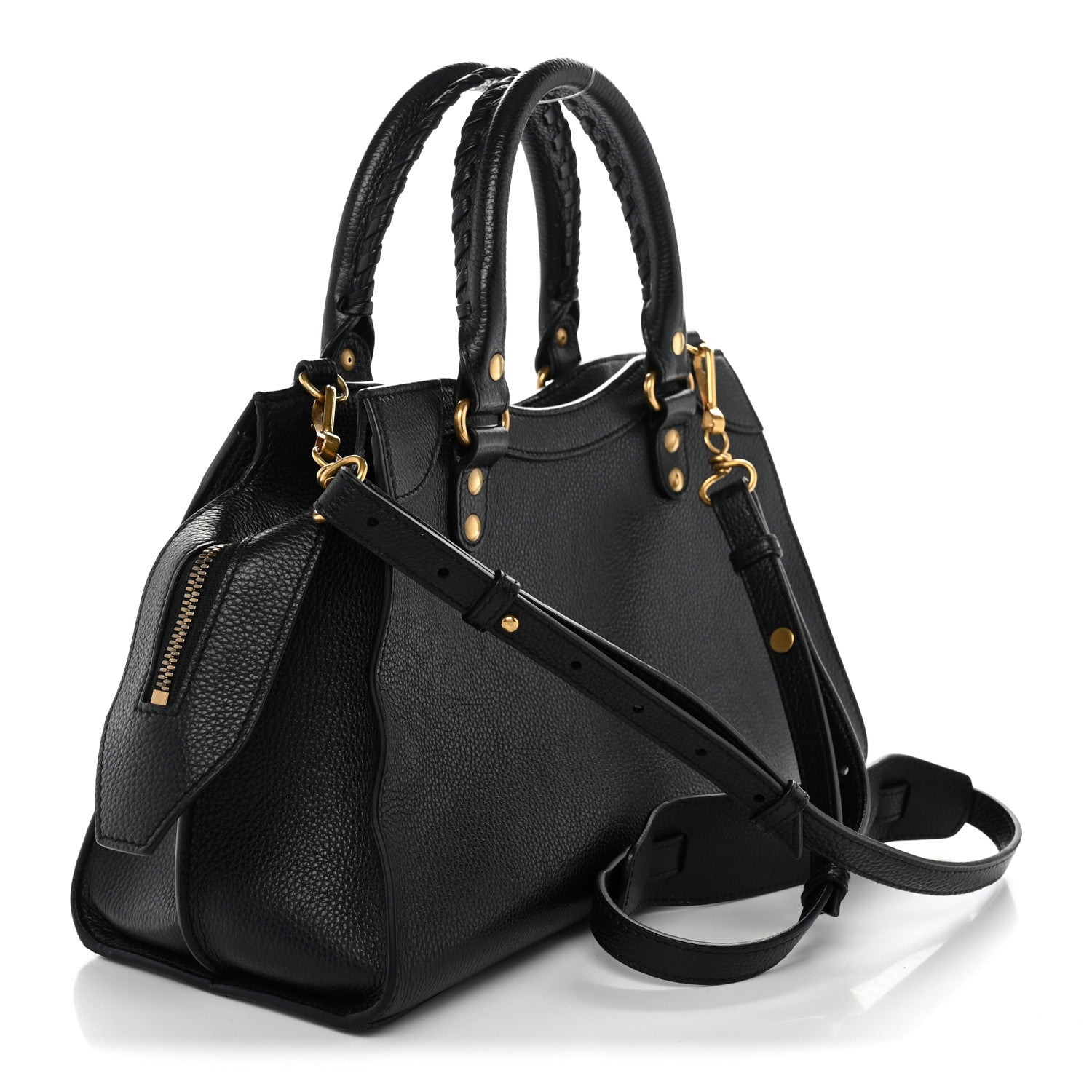 Balenciaga Grained Calfskin Neo Classic Gold Hardware S City Black 3 of 12