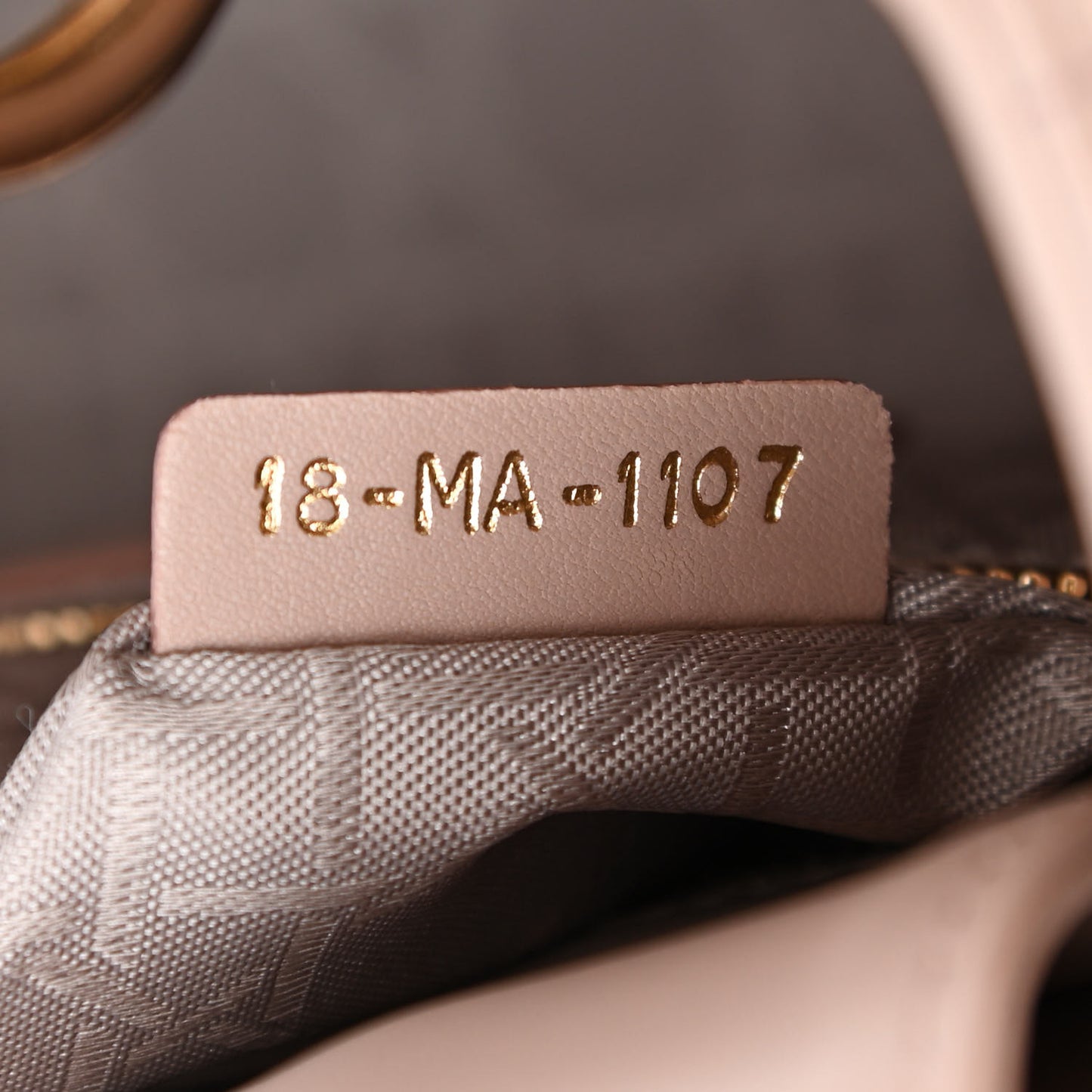 Lambskin Cannage Small Lucky Badges My Lady Dior Taupe