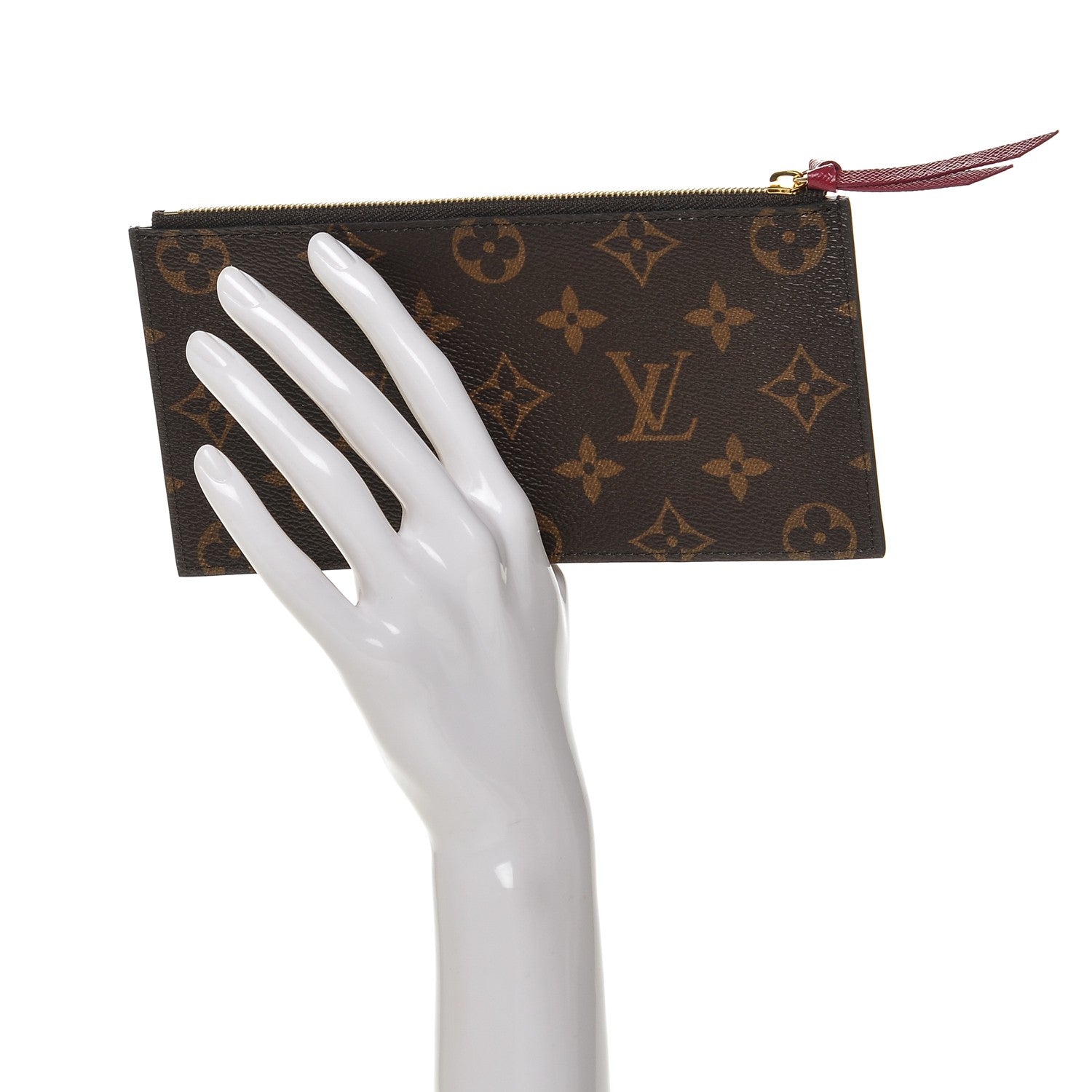 Louis Vuitton Monogram Felicie Chain Wallet Zippered Insert 2 of 6