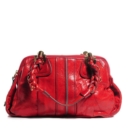 Chloe Leather Heloise Satchel Red 1 of 10
