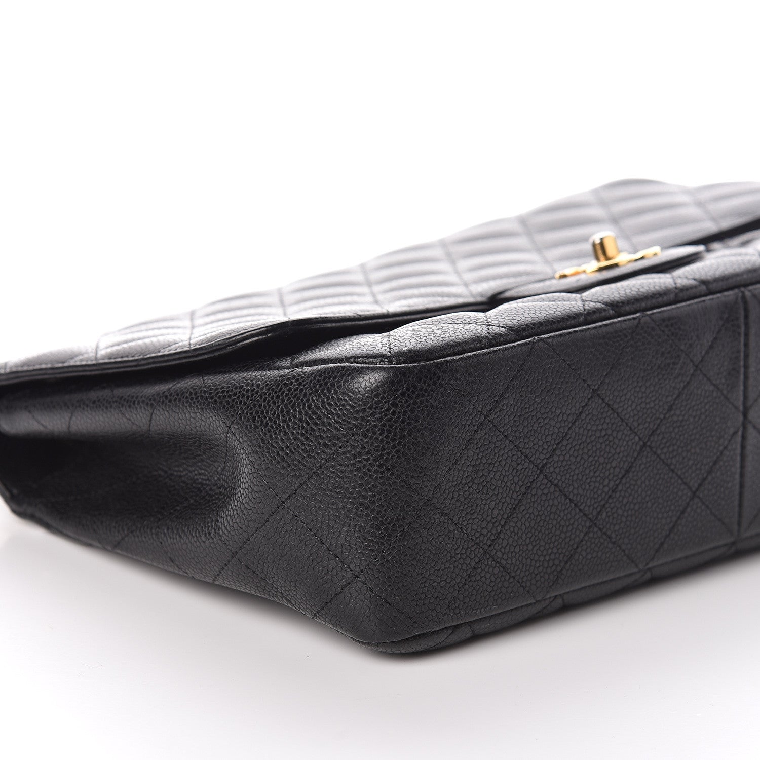 Chanel Caviar Quilted Jumbo Single Flap Black 9 of 10