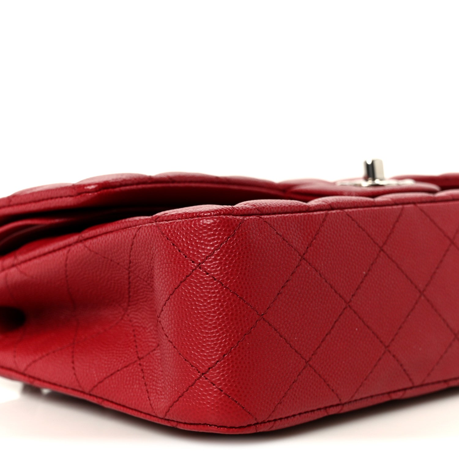 Chanel Caviar Quilted Medium Double Flap Red 10 of 12