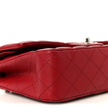 Chanel Caviar Quilted Medium Double Flap Red 10 of 12