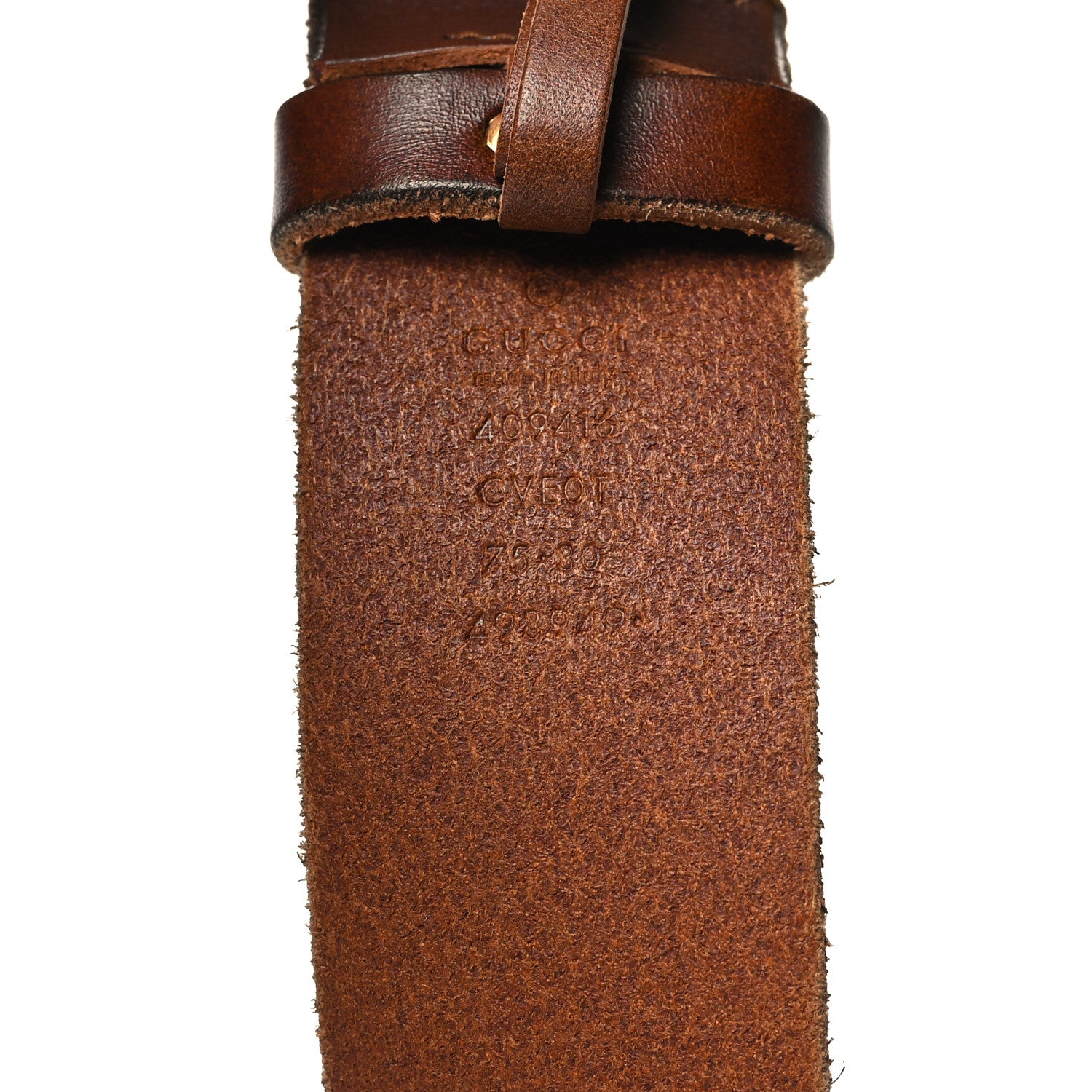 Gucci Faded Calfskin Double G 40mm Belt 75 30 Cuir 3 of 5