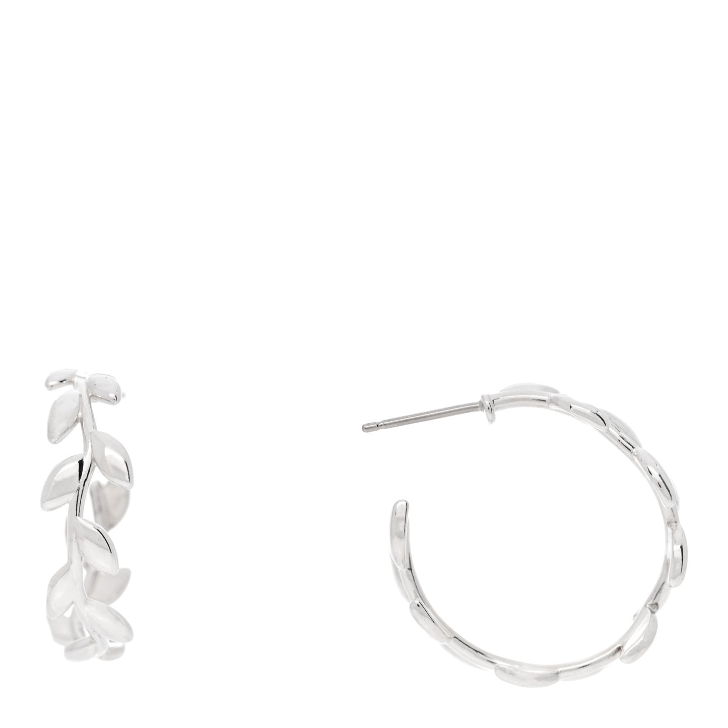 Sterling Silver Paloma Picasso Olive Leaf Hoop Earrings
