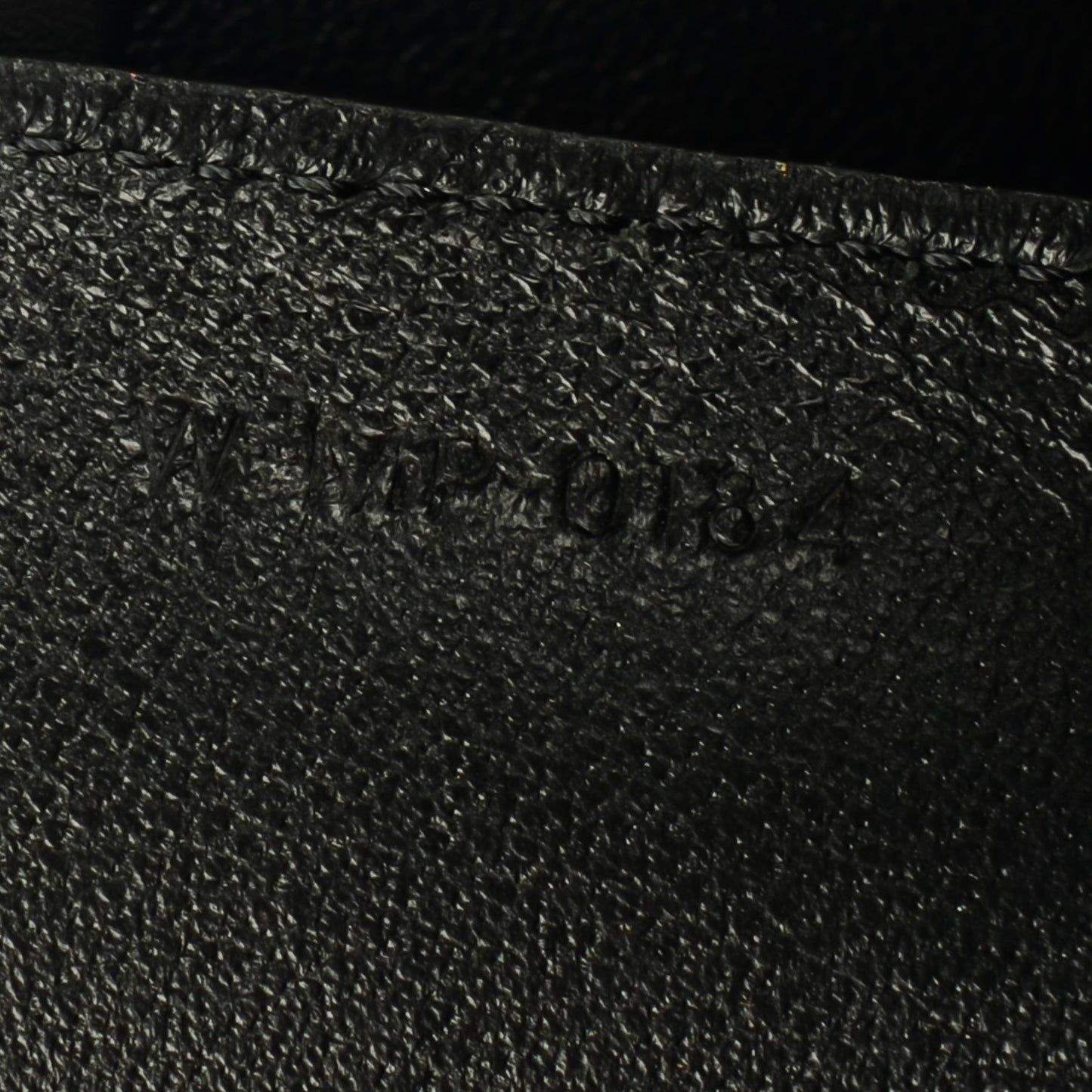 Calfskin Astrakhan Embossed Small Belt Bag Black