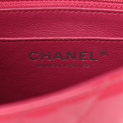 Chanel Patent Quilted Mini Square Flap Pink 9 of 12
