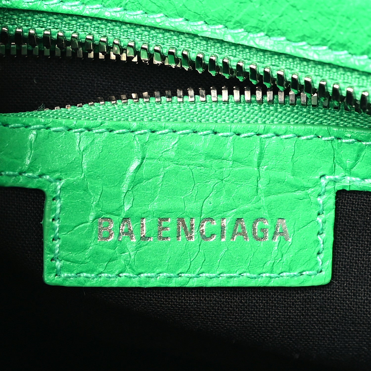 Balenciaga Agneau Arena Neo Cagole Handbag XS Kelly Green 6 of 10