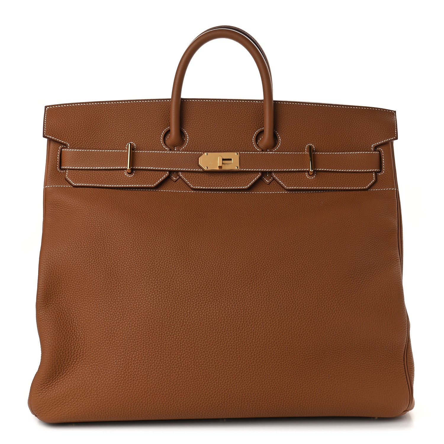Hermes Togo Horseshoe HAC Travel Birkin 50 Gold 1 of 13