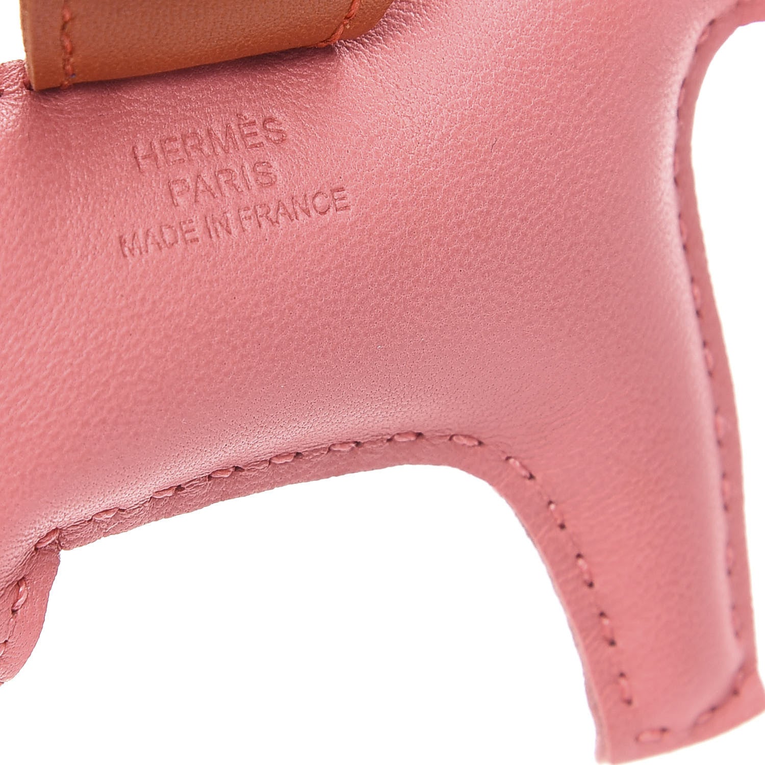 Hermes Milo Lambskin Grigri Rodeo Bag Charm PM Rose Azalee Cornaline Bleu De Malte 3 of 4