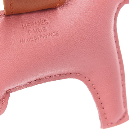 Hermes Milo Lambskin Grigri Rodeo Bag Charm PM Rose Azalee Cornaline Bleu De Malte 3 of 4