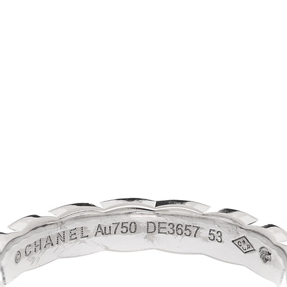 Chanel 18K White Gold Mini Coco Crush Ring 53 6.25 4 of 5