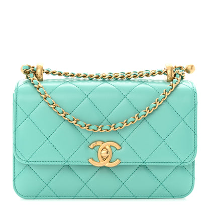 Chanel Calfskin Quilted Mini Perfect Fit Flap Turquoise 1 of 11