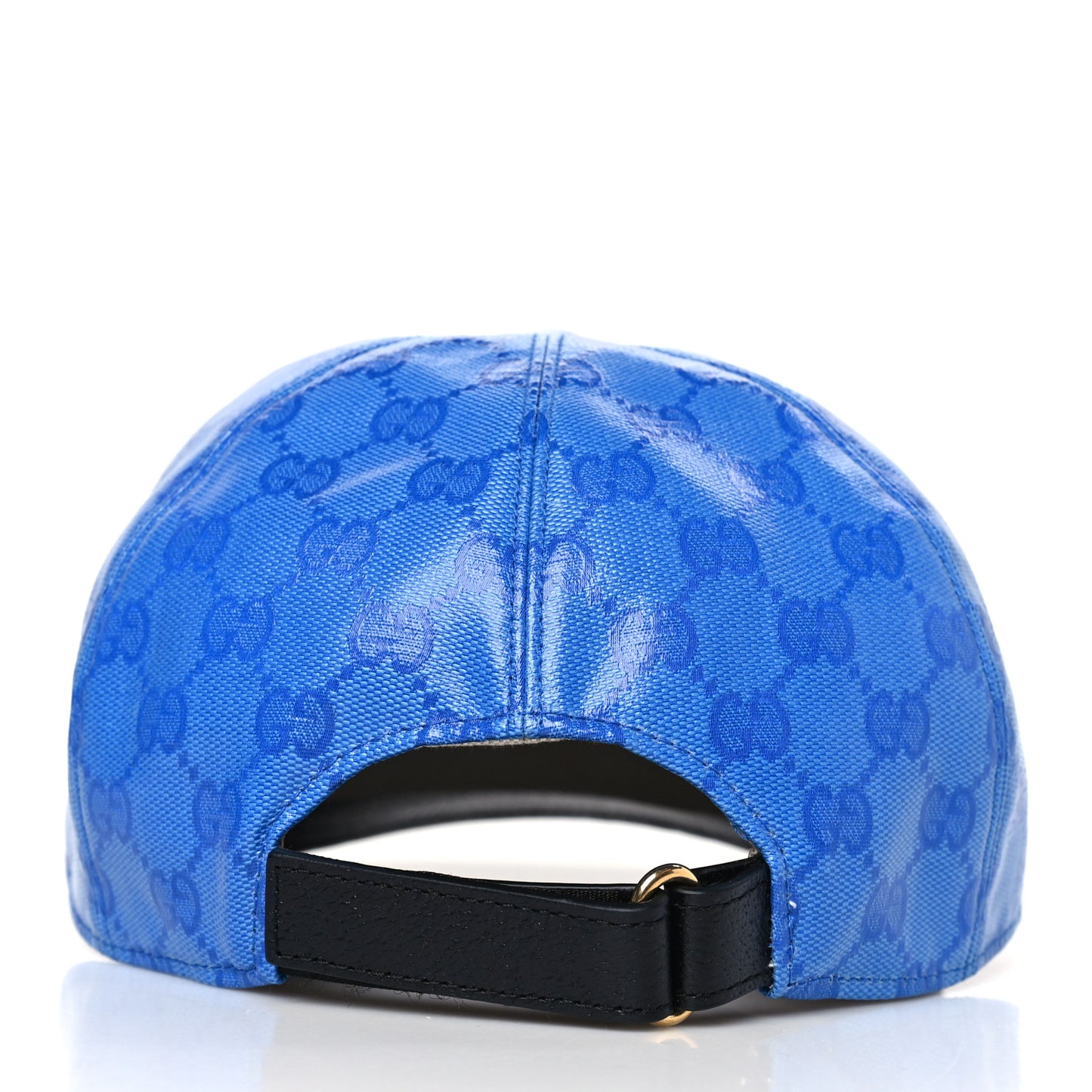 X ADIDAS Crystal Monogram Textured Dollar Calfskin Trefoil Embroidered Stefanos Baseball Hat M Bright Splash Black