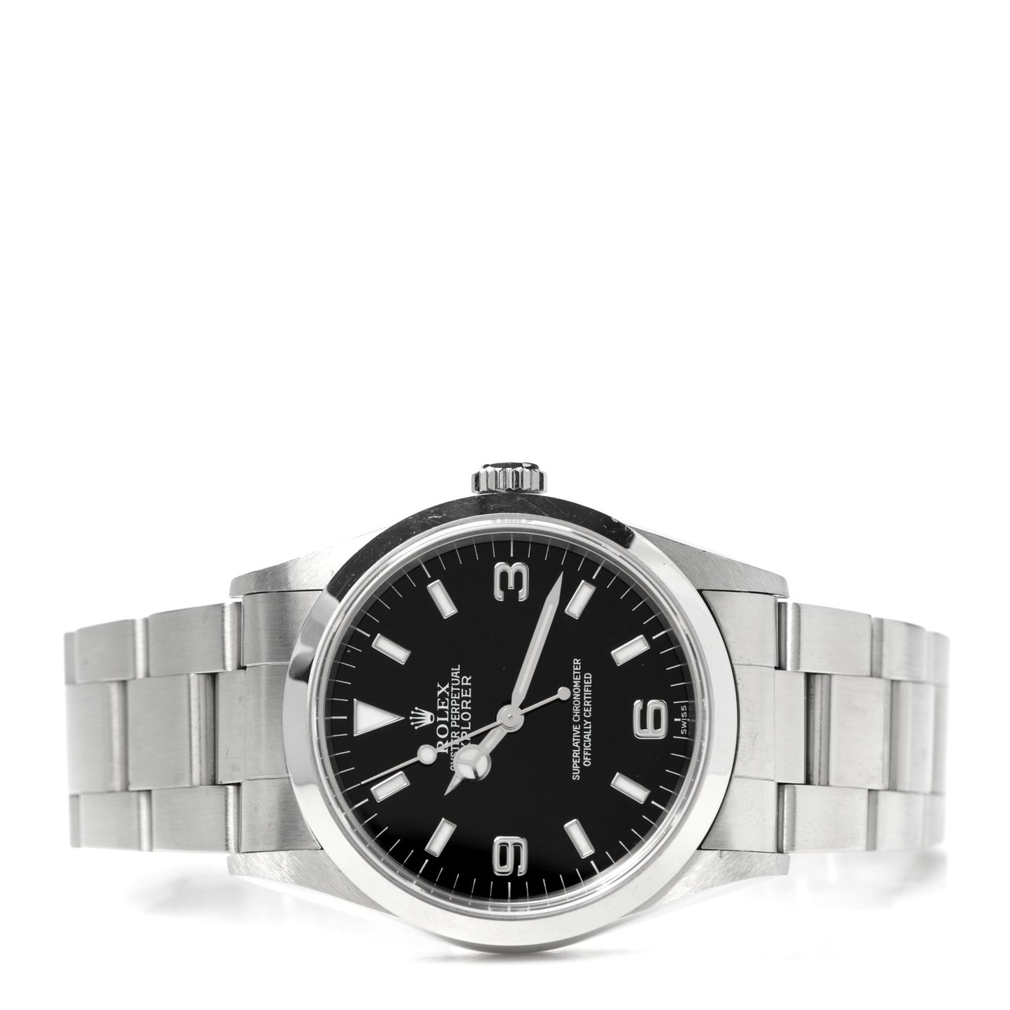 Stainless Steel 36mm Oyster Perpetual Explorer Watch Black 114270