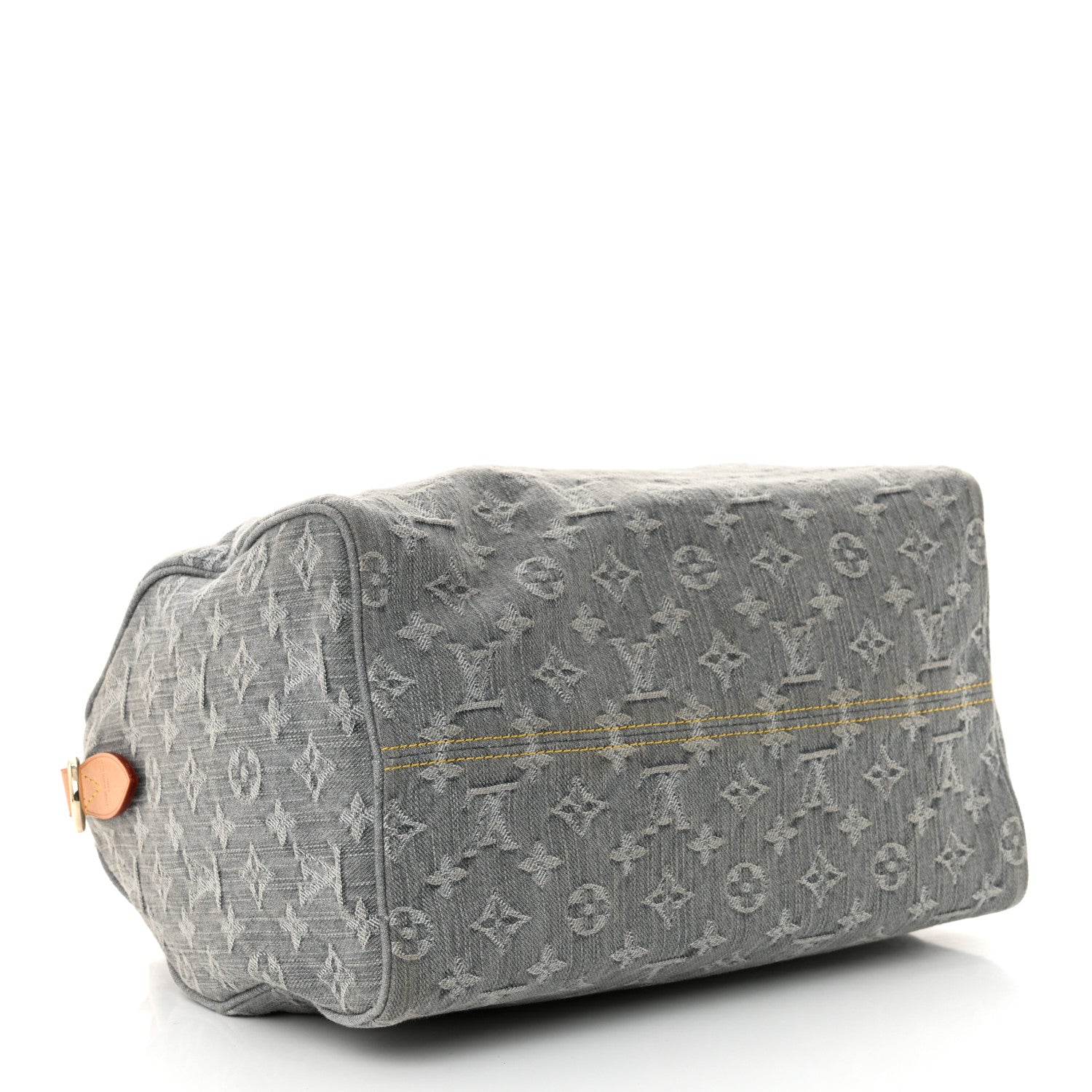 Louis Vuitton Monogram Denim Speedy Soft 30 Washed Gray 4 of 10