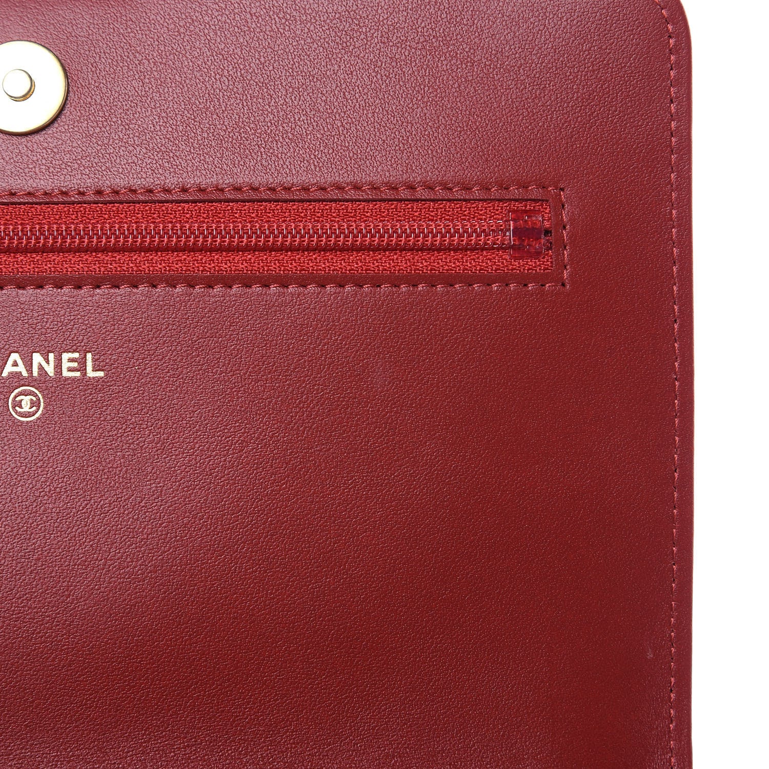 Chanel Caviar Quilted Boy Wallet On Chain WOC Red 11 of 12