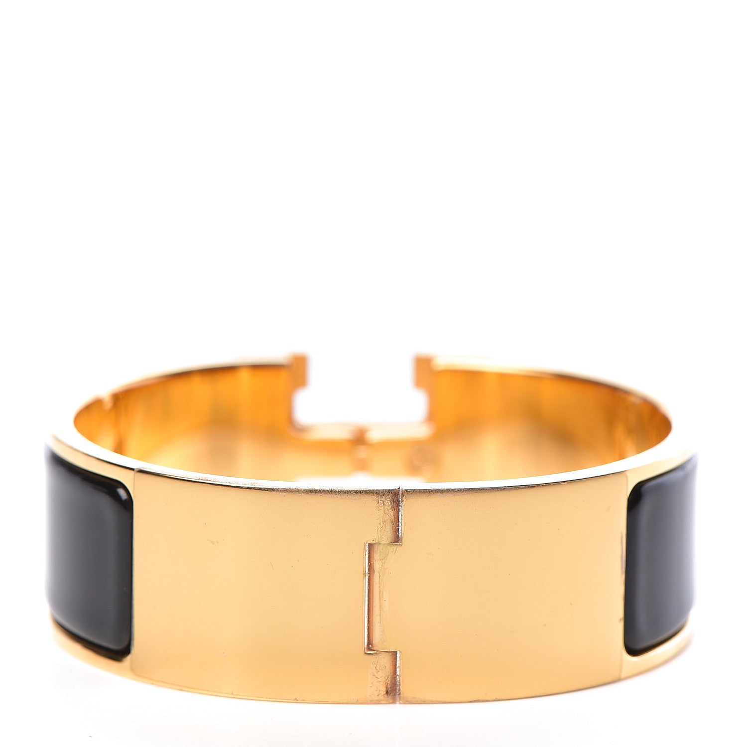 Hermes Enamel Wide Clic Clac H Bracelet GM Black 3 of 6