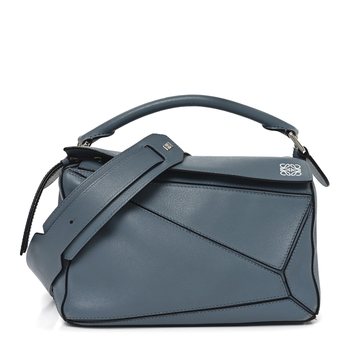Calfskin Small Puzzle Bag Stone Blue