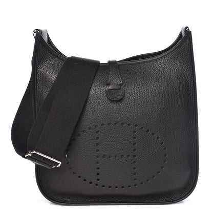 Hermes Taurillon Clemence Evelyne III PM Black 1 of 9