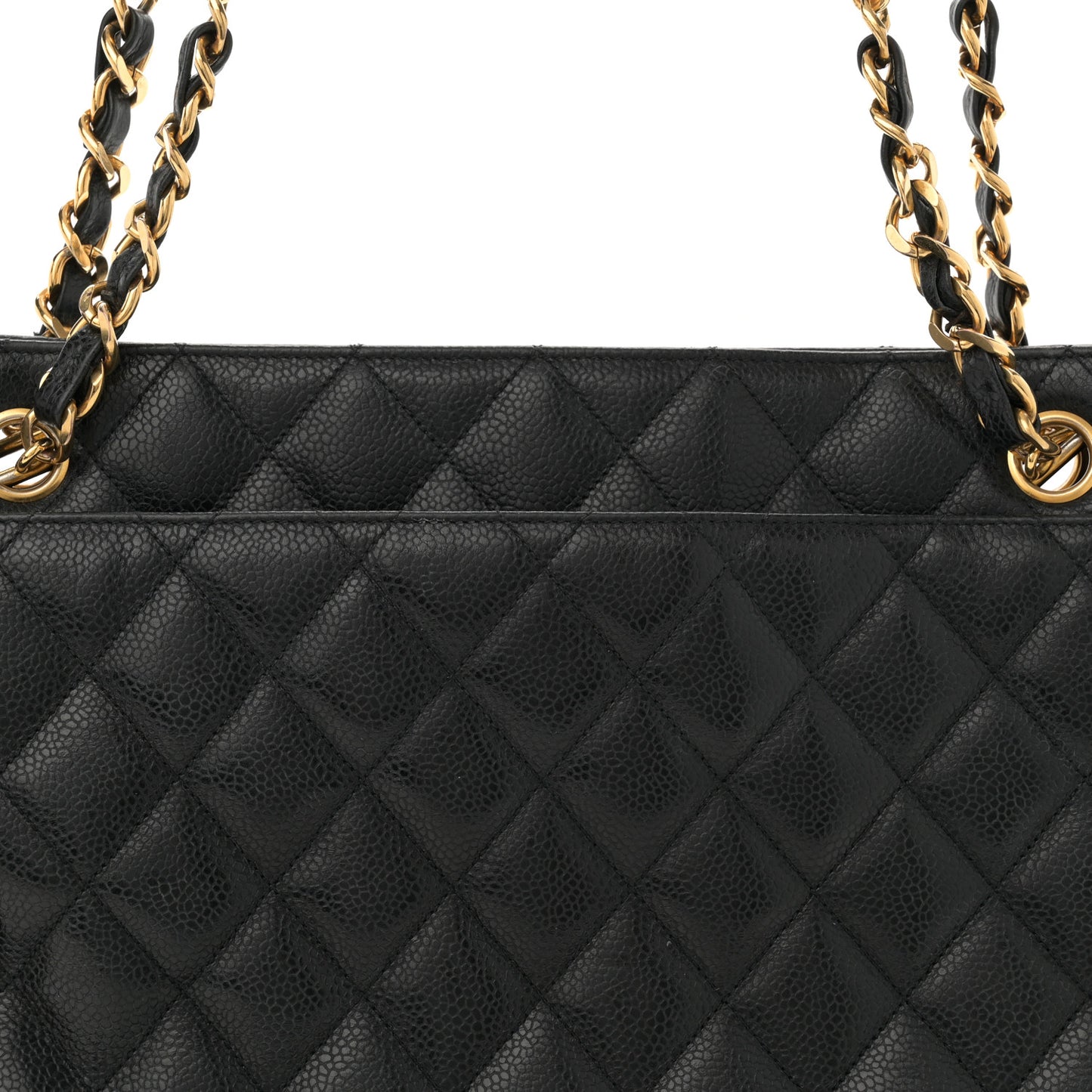 Caviar Quilted Shoulder Bag Black