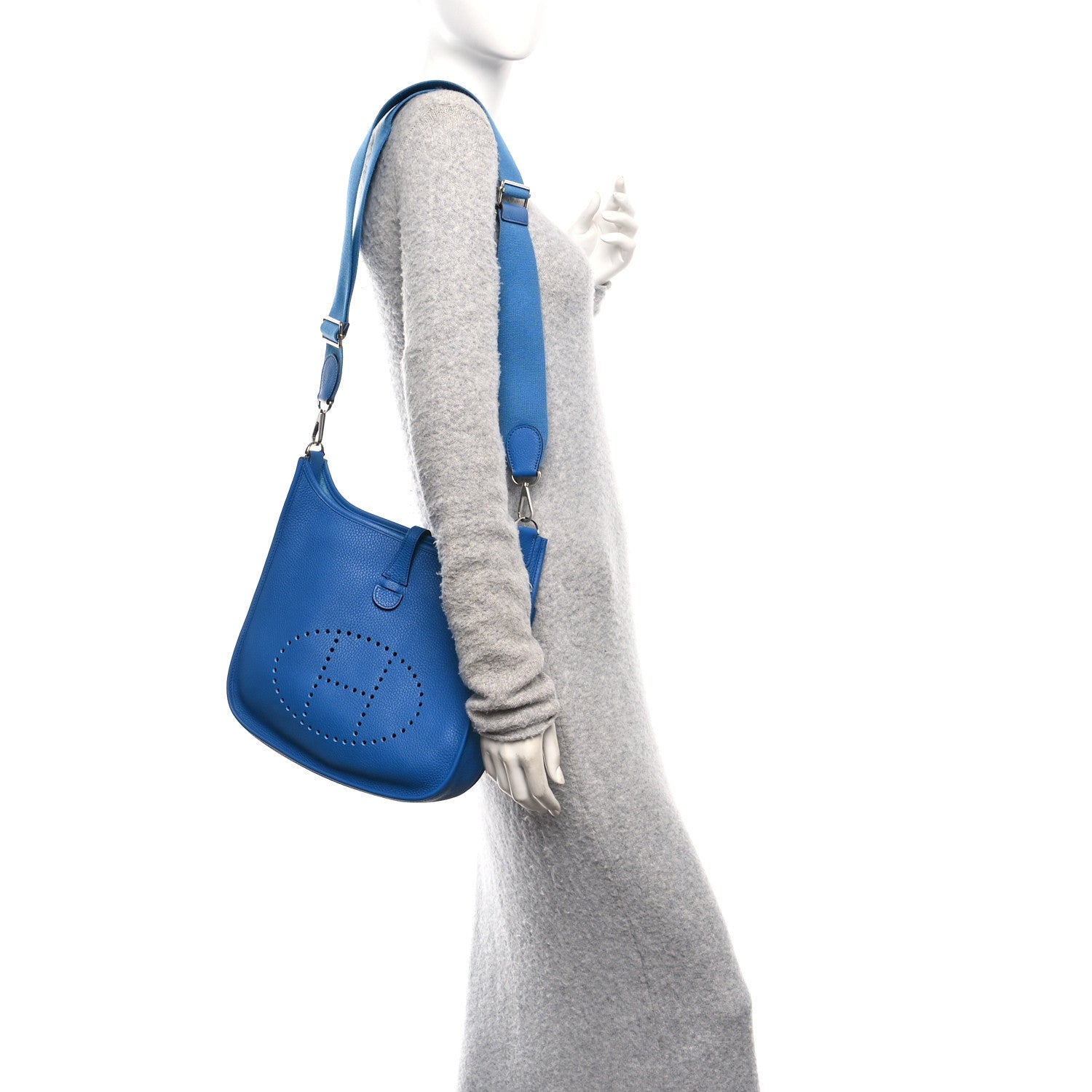 Hermes Taurillon Clemence EVELYNE III PM Mykonos 2 of 11