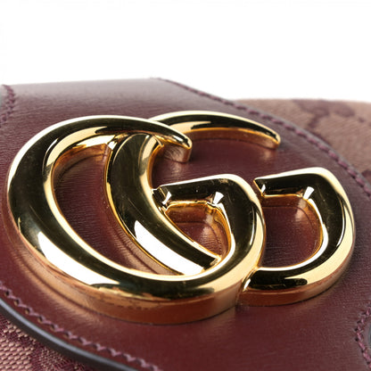 Gucci GG Monogram Calfskin Medium Arli Shoulder Bag Sahara Rubino Chardonnay 6 of 10