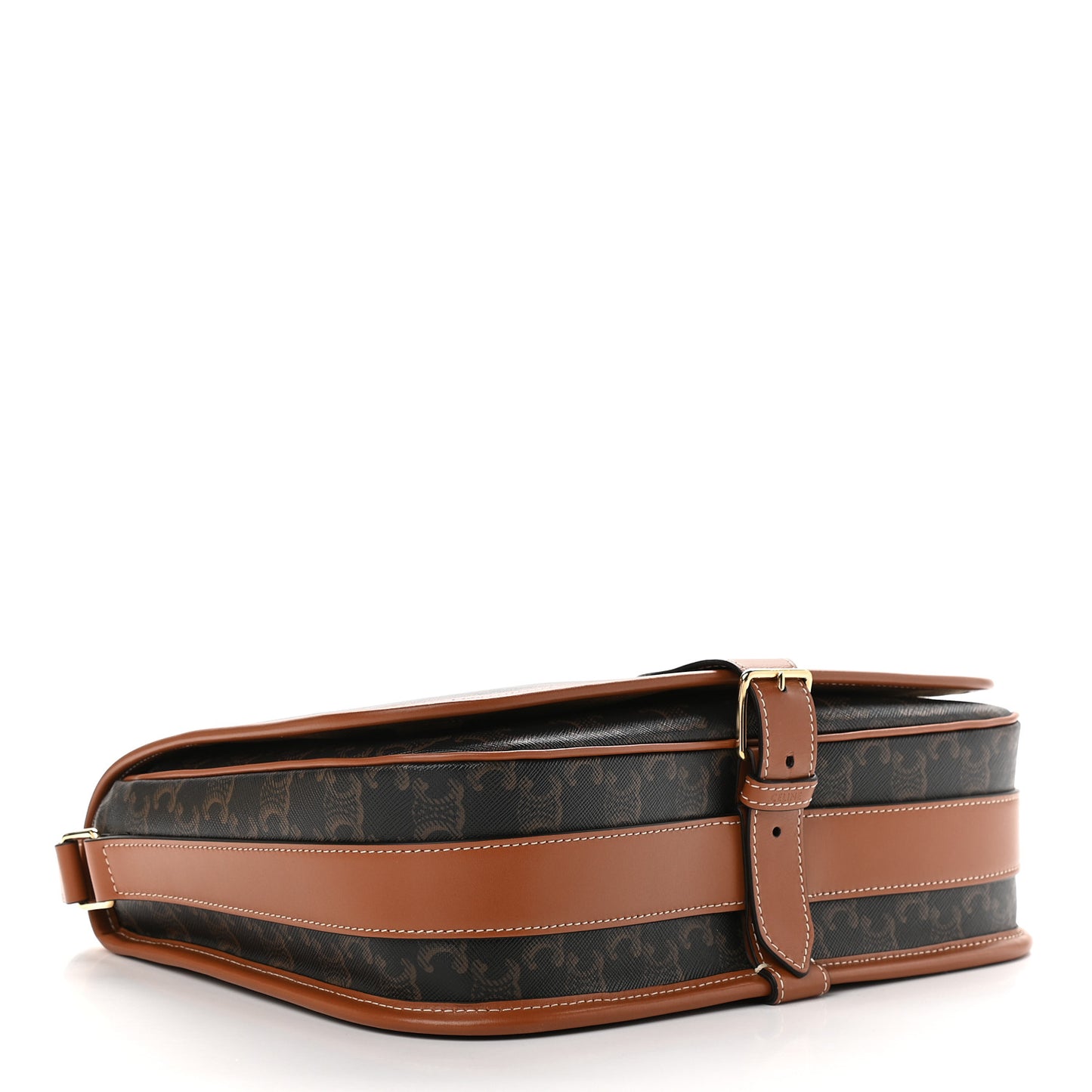 Triomphe Canvas Messenger Folco Bag Tan