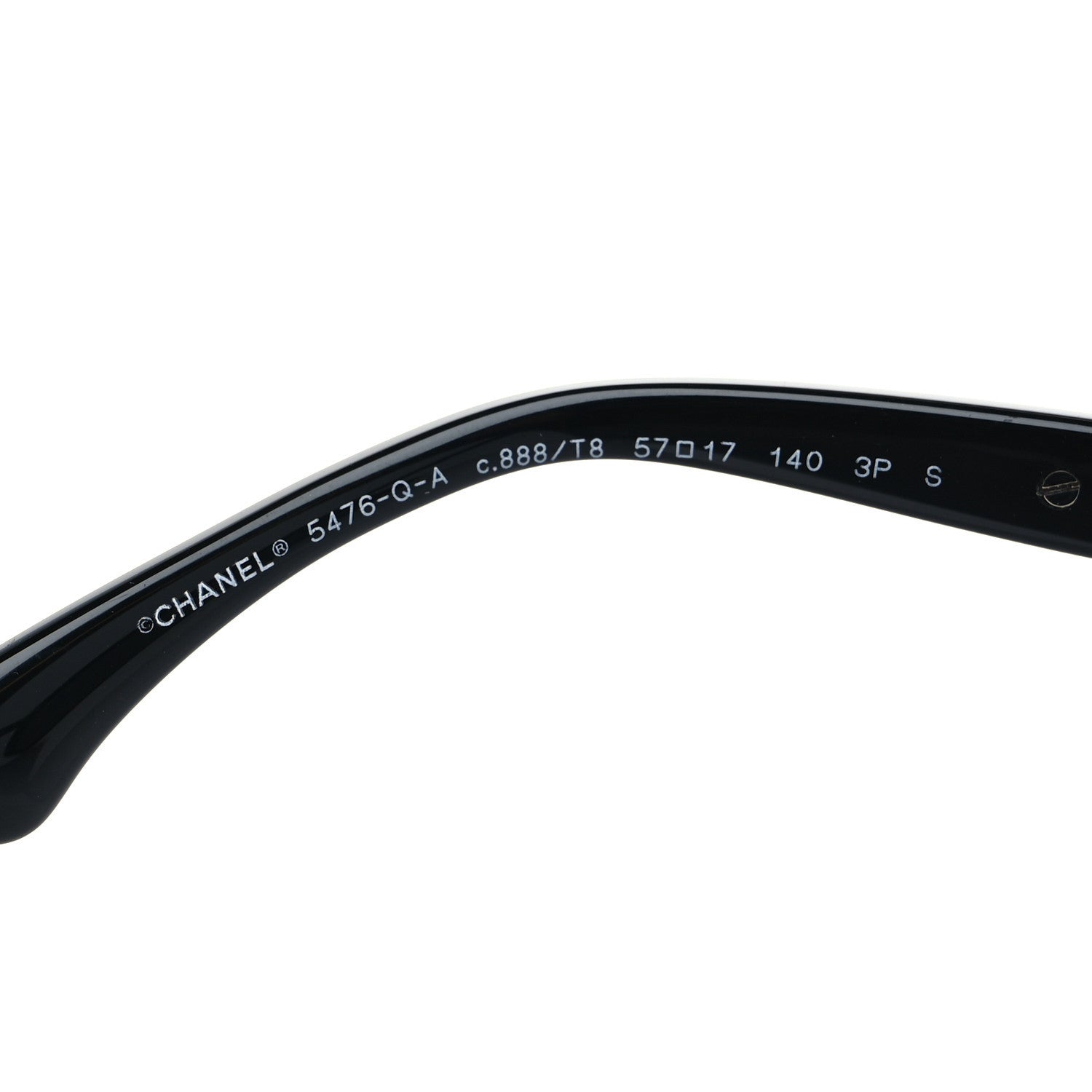 Chanel Acetate Calfskin Polarized Square Sunglasses 5476-Q-A Black 8 of 9