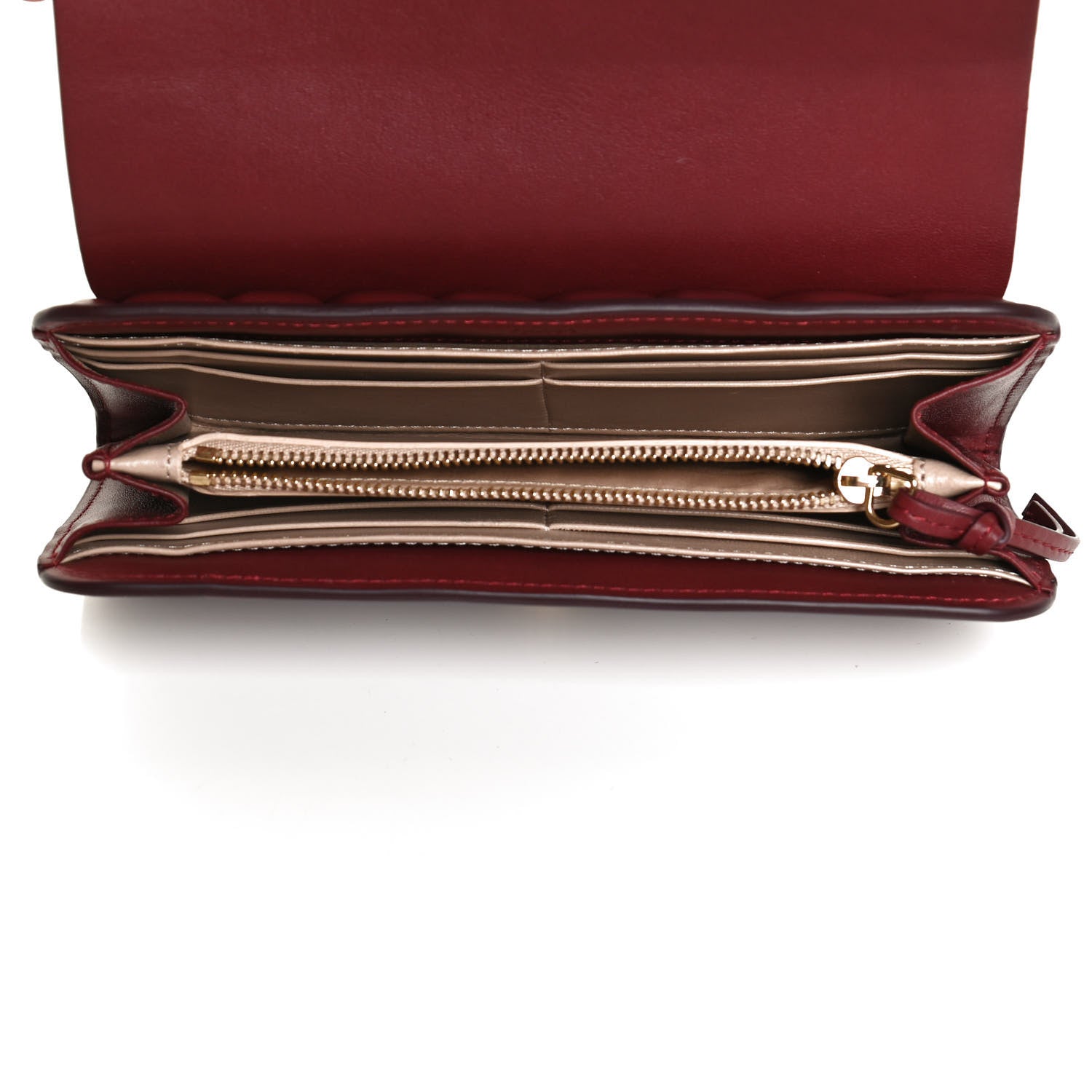 Chloe Calfskin Drew Long Wallet with Flap Plum Purple 5 of 9