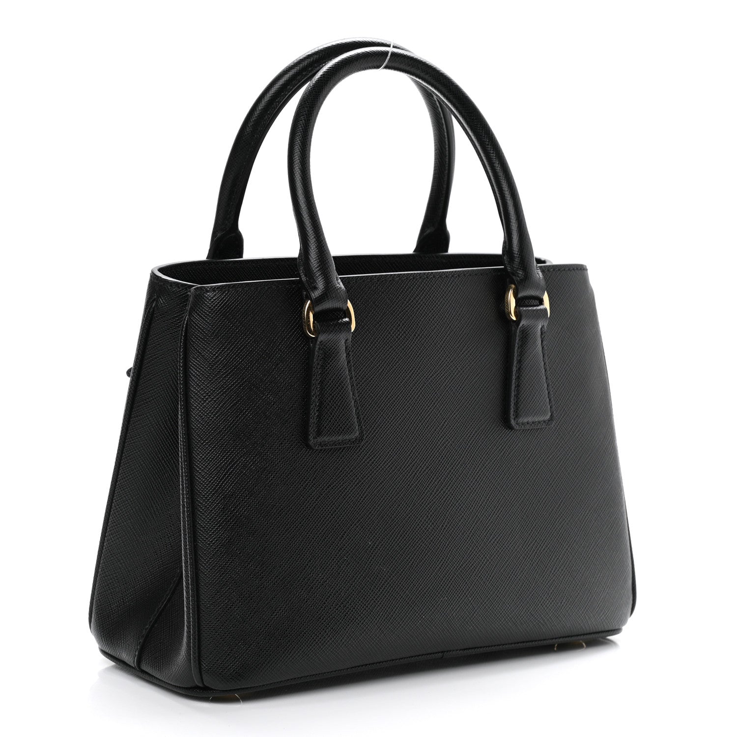 Prada Saffiano Lux Micro Galleria Shoulder Bag Black 2 of 10
