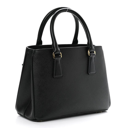 Prada Saffiano Lux Micro Galleria Shoulder Bag Black 2 of 10