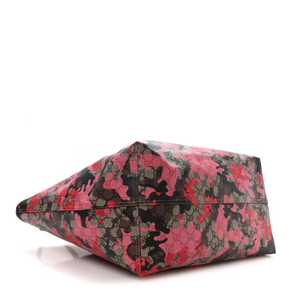 Gucci GG Supreme Monogram Camouflage Tote  Pink Red 5 of 10
