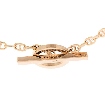 Hermes 18K Rose Gold Diamond Chaine d'Ancre Contour Bracelet SH 2 of 6