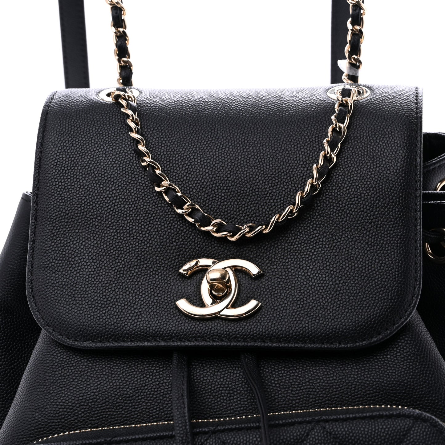 Caviar Quilted Business Affinity Backpack Black