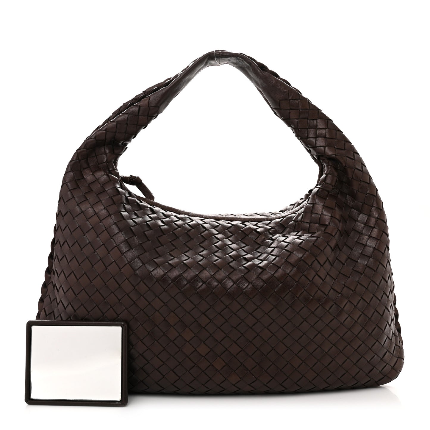 Nappa Intrecciato Medium Veneta Hobo Ebano