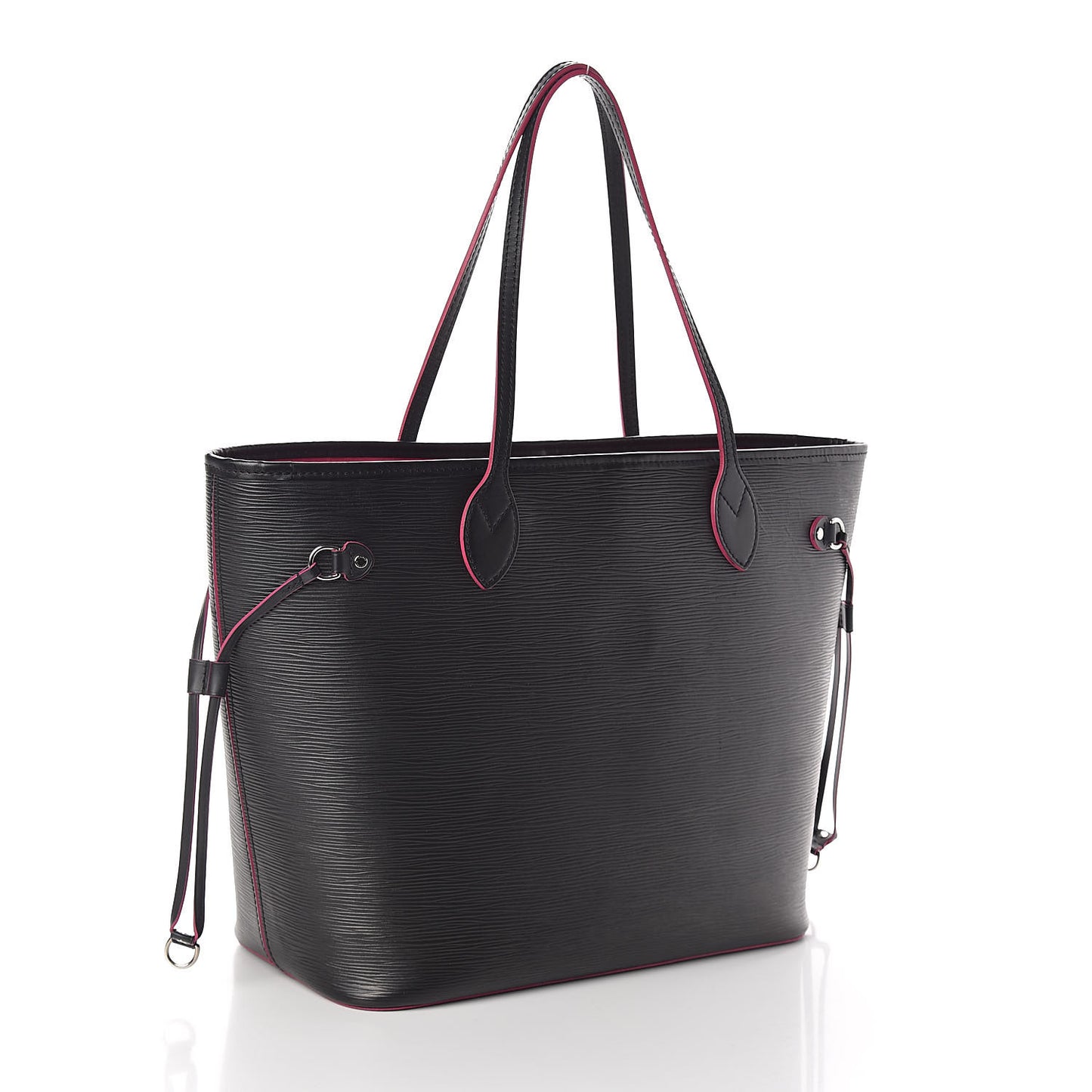 Epi Neverfull MM Black Hot Pink