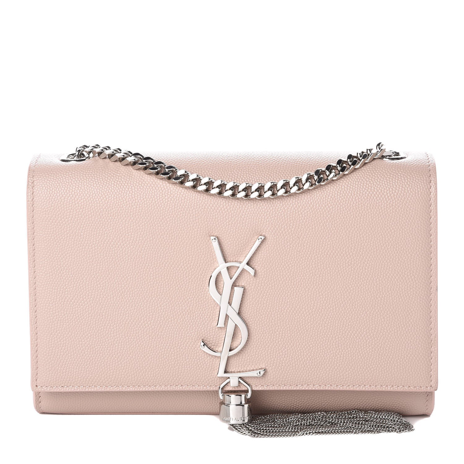 Saint Laurent Grain De Poudre Small Classic Monogram Kate Tassel Satchel Pale Blush 1 of 8
