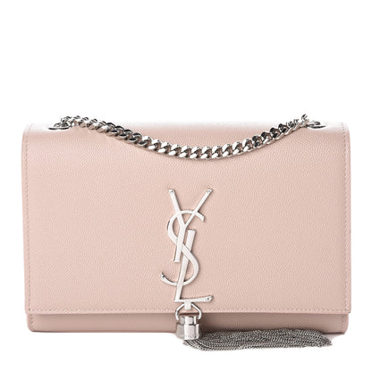 Saint Laurent Grain De Poudre Small Classic Monogram Kate Tassel Satchel Pale Blush 1 of 8