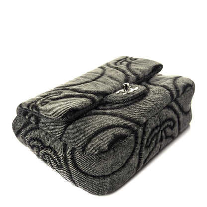 Chanel Denim Embossed CC Logo Print Mini Single Flap Black 4 of 10