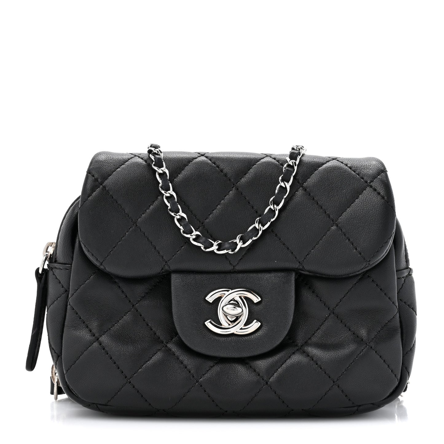 Lambskin Quilted New Mini Flap Black