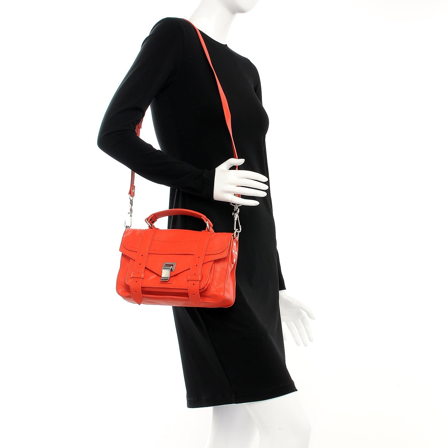 Proenza Schouler Lambskin Tiny PS1 Satchel Orange Pepper 2 of 8