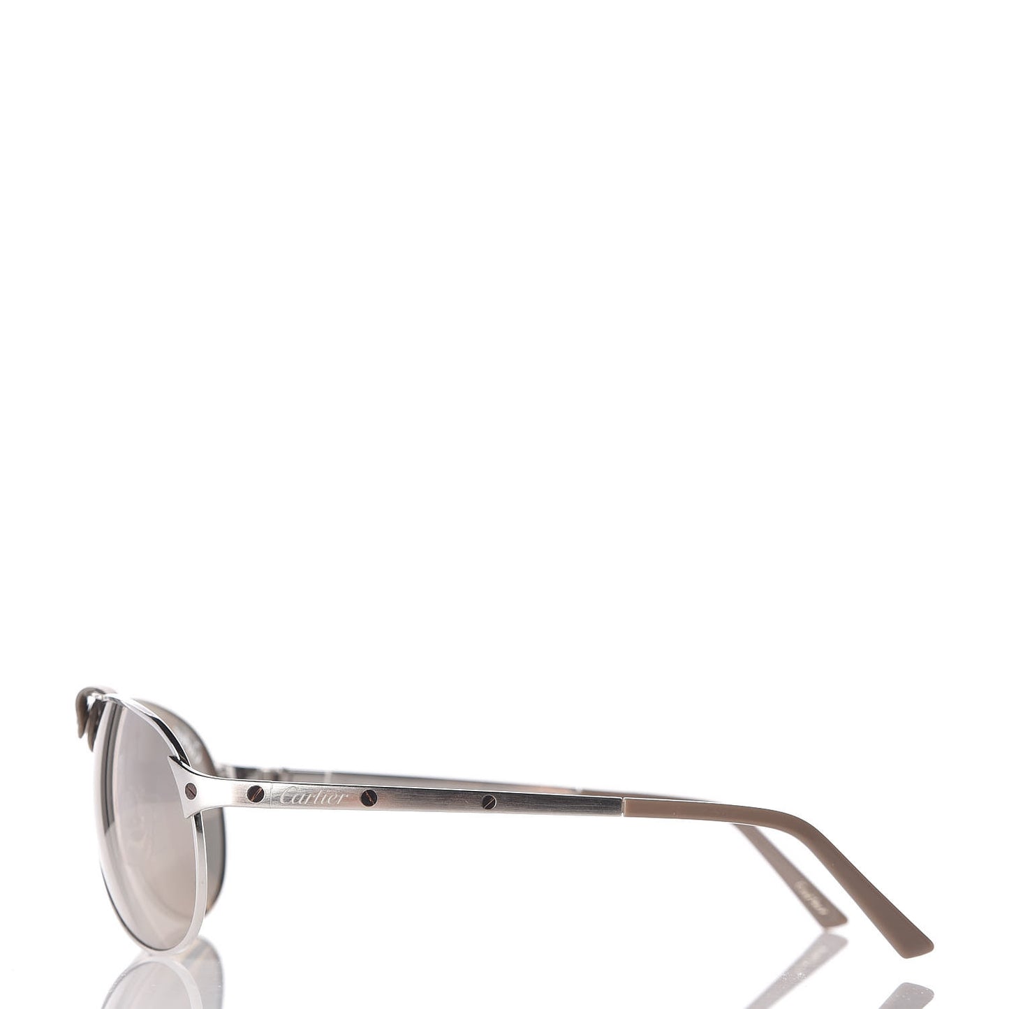 Santos Dumont Aviator Sunglasses Silver