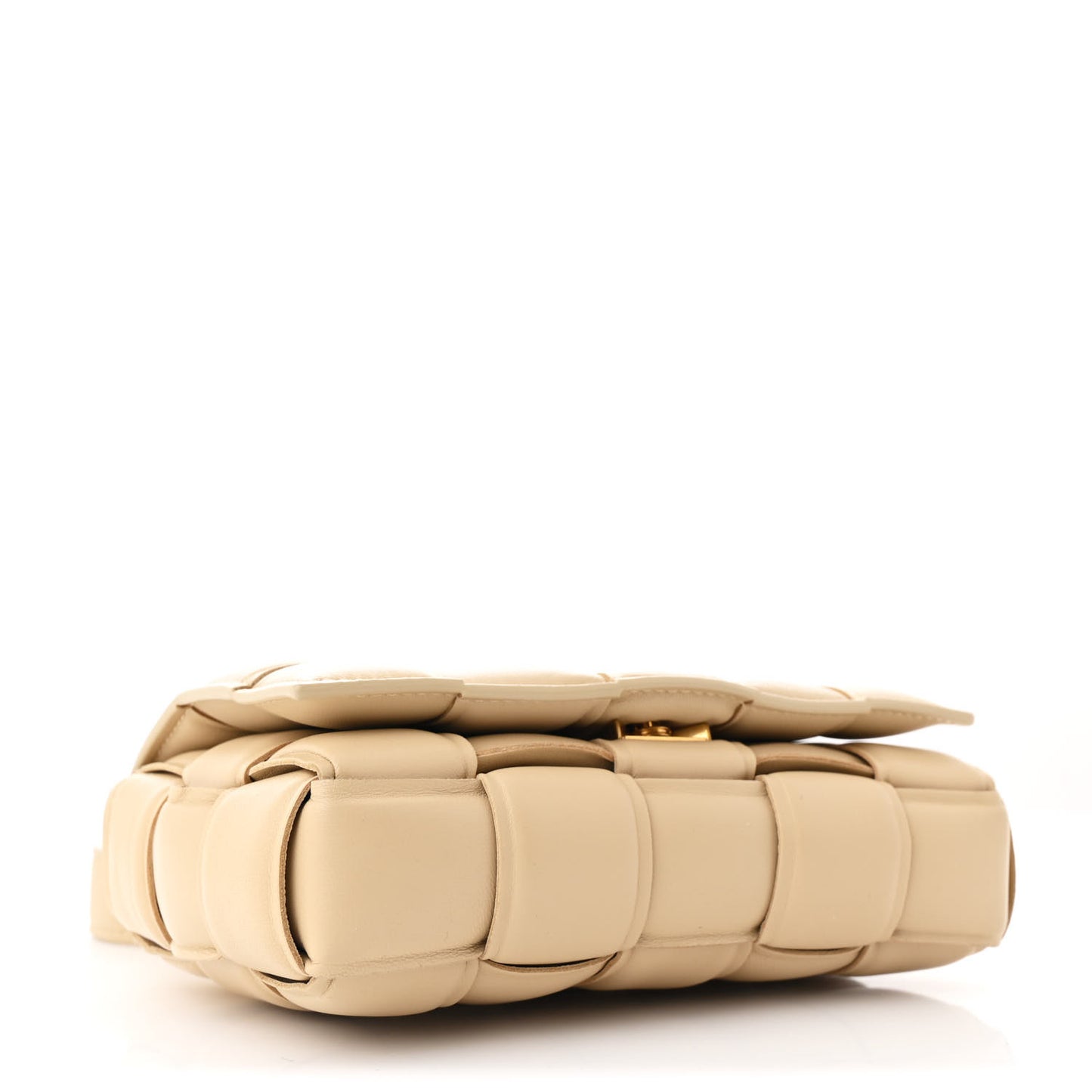 Nappa Maxi Intreccio Small Padded Cassette Crossbody Bag Porridge