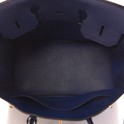 Hermes Taurillon Clemence Birkin 35 Bleu Saphir 9 of 37