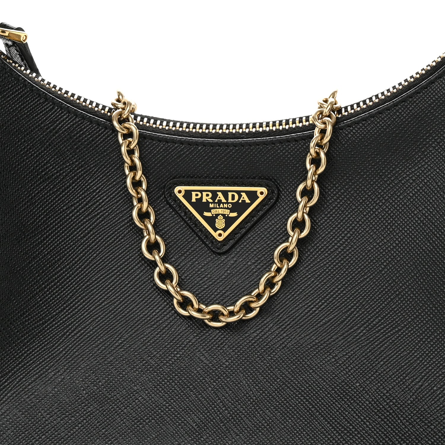 Prada Saffiano Lux Re-Edition 2005 Shoulder Bag Black 7 of 9