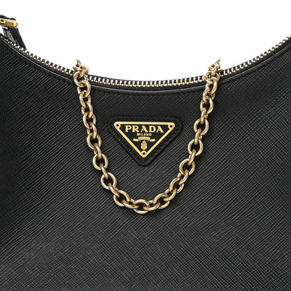 Prada Saffiano Lux Re-Edition 2005 Shoulder Bag Black 7 of 9