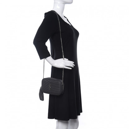 Saint Laurent Grain De Poudre Matelasse Monogram Mini Lou Camera Bag Asphalt 2 of 11