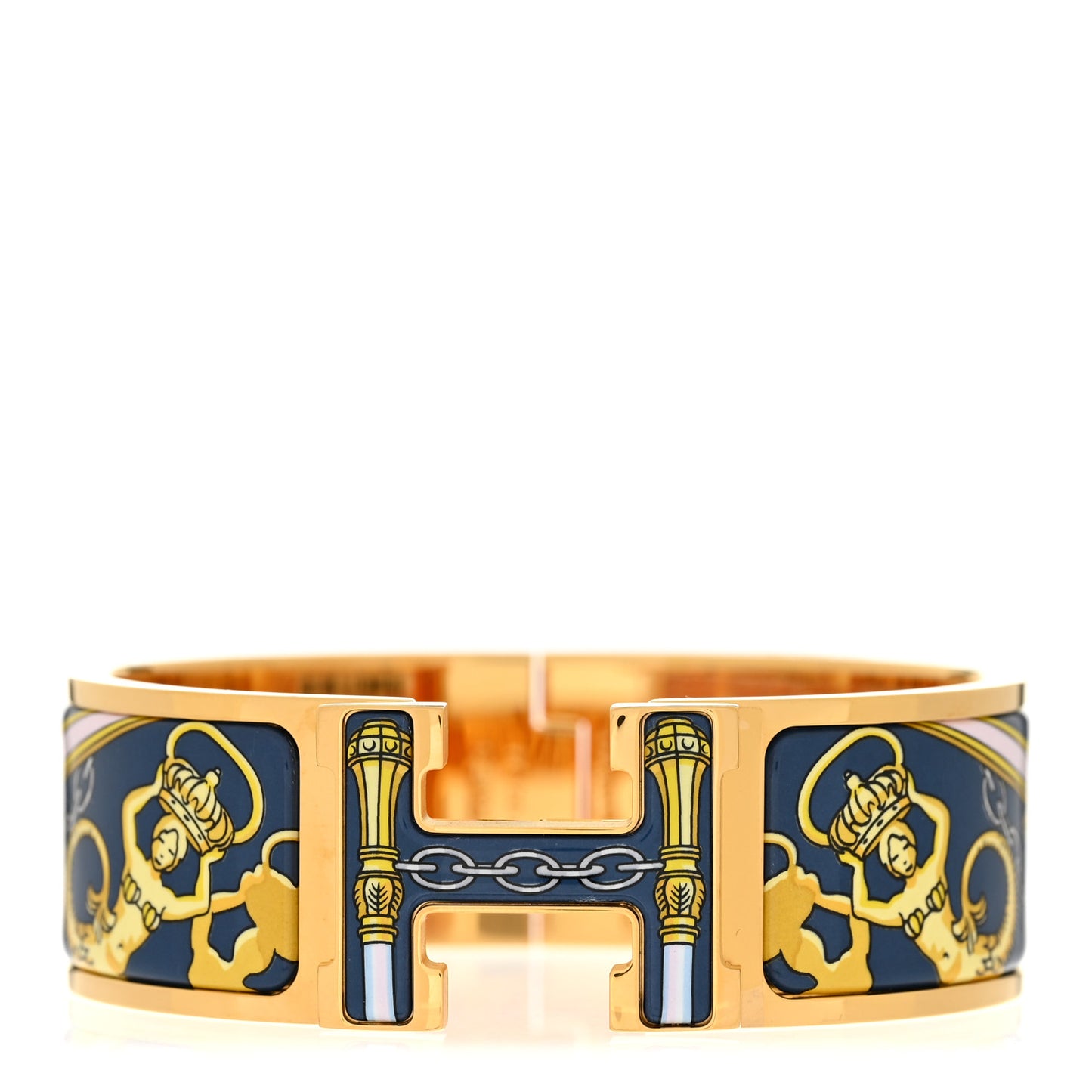 Enamel Printed Wide Musee Clic Clac H Bracelet PM Ecume